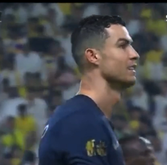 Ronaldo asking for Match Officials Sub